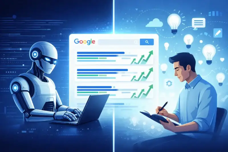 AI vs Human Content: Which Actually Ranks Better on Google in 2026?