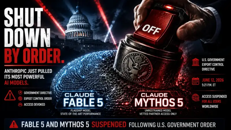 Anthropic Suspends Claude Fable 5 and Mythos 5 Following Government Directive